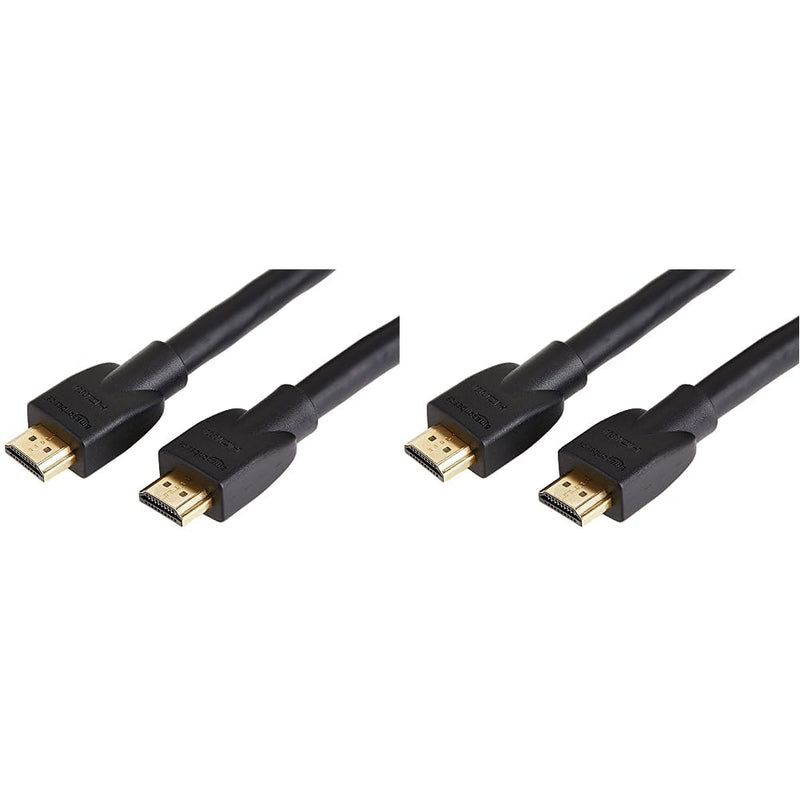 Amazon Basics 4K HDMI Cable 1.8m - 18Gbps High Speed with Ethernet, 4K@60Hz, 2160p, Black