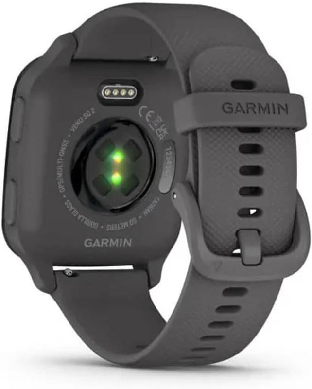 Garmin Venu Sq 2 GPS 40mm Smartwatch, AMOLED Touchscreen, All-day Health Monitoring and Fitness Features, Sports Apps and More, Square Design watch, up to 11 days battery life, Shadow Grey