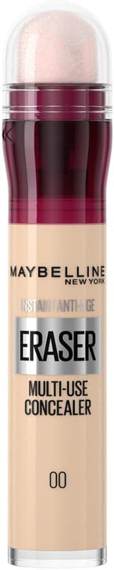 Maybelline Concealer Instant Anti Age Eraser Eye, Dark Circles and Blemish, Ultra Blendable Formula Dermatologist Tested & Suitable for Sensitive Skin 00 Ivory
