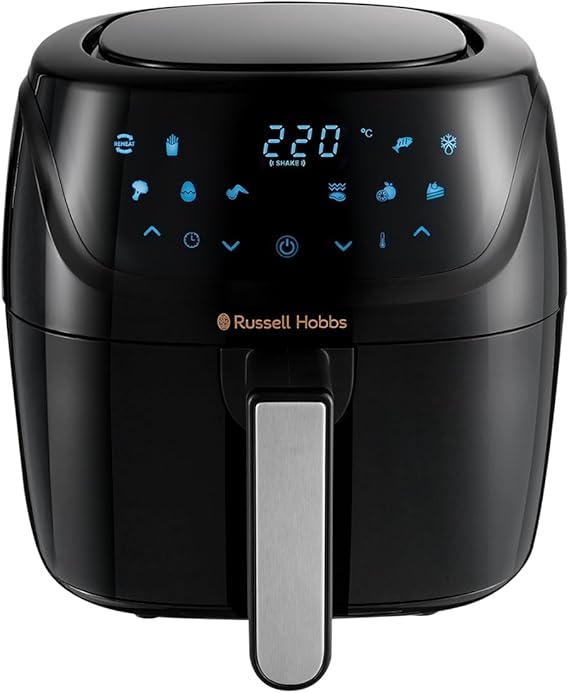 Russell Hobbs 4L Rapid Digital Air Fryer [7 Cooking Functions |10 Programs] Energy Saving, Max temp 220°C, Easy clean, Touch screen, Use without oil, Grill, Bake, Roast, Reheat, Frozen etc. 27160