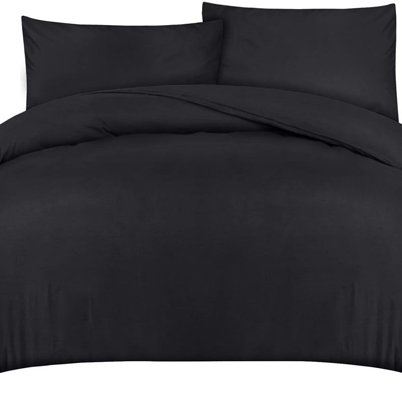 Utopia Bedding Duvet Cover Double - Soft Microfibre Polyester - Bedding Quilt Cover Set, with Pillow cases (Grey)
