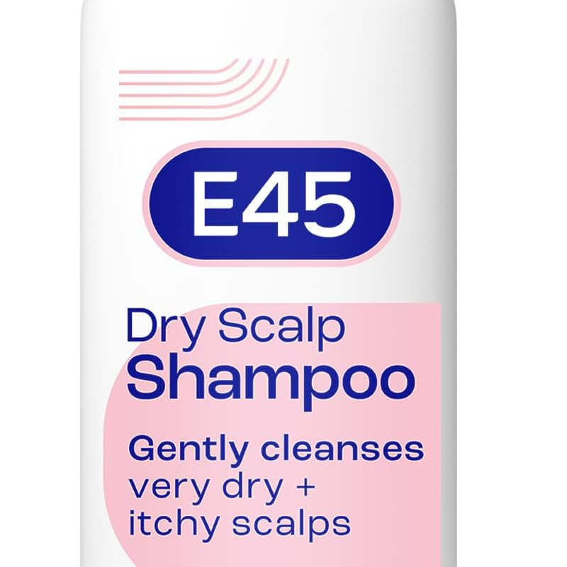 E45 Dry Scalp Shampoo for Very Dry, Itchy and Flaky Scalp - Anti Dandruff Shampoo with hydrating Vitamin B5 – Free from fragrance, soap and perfume 200ml