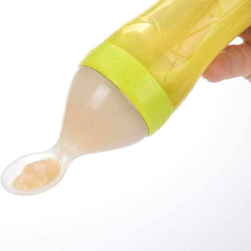 Nuby Muncheez Baby Food Squeeze Feeder with Spoon, Transparent