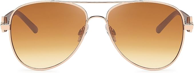 styleBREAKER Women's Pilot Sunglasses with Tinted Lenses, Sunglasses with Painted Temples and Rhinestones 09020053