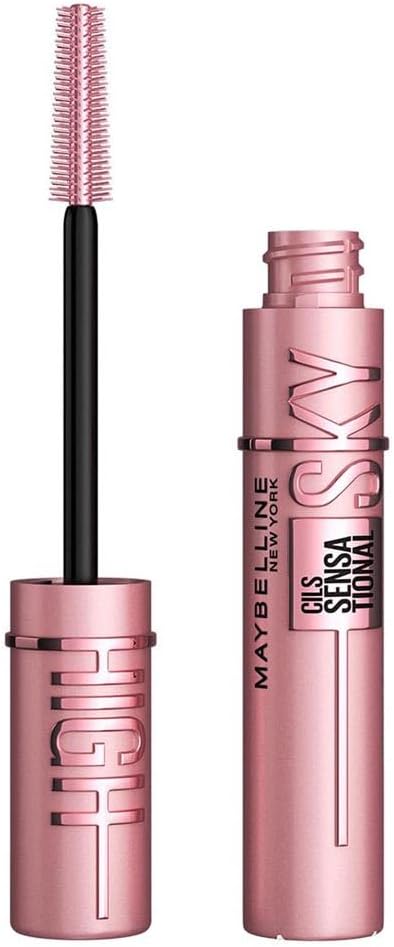 Maybelline Mascara Lash Sensational Sky High Volumizing and Thickening Eyelash Lengthening. Flake Free Formula, 01 Black