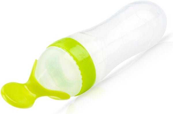 Nuby Muncheez Baby Food Squeeze Feeder with Spoon, Transparent