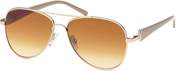 styleBREAKER Women's Pilot Sunglasses with Tinted Lenses, Sunglasses with Painted Temples and Rhinestones 09020053