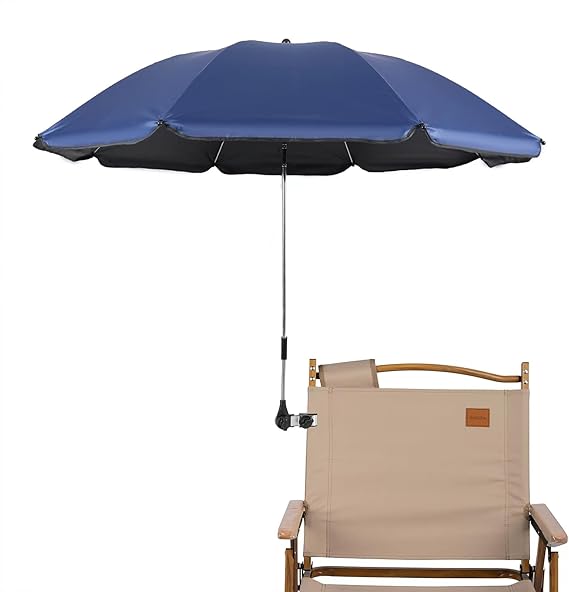 STARRY CITY Chair Parasols with Adjustable Clamp,UPF 50+,Shade Umbrella,Clip on Umbrella for Patio,Beach,Strollers,Wheelchairs,Golf Carts