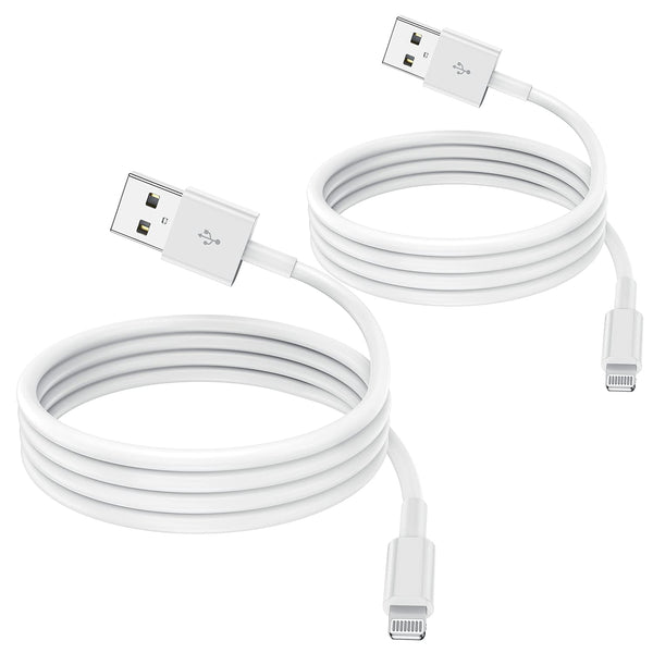 2 Pack Apple MFi Certified iPhone Charger Cable 2m, Lightning to USB Cable Cord 2 metres Fast Charging Apple Phone Long Cables for iPhone13/12/12 mini/ 11/11Pro/Max/X/XS/XR/XS Max/8/7/6/iPad