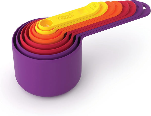 Joseph Joseph Nest - 8-Piece Space saving Measuring Cups and Spoons Set, Baking tools, Multi-Colour, 24
