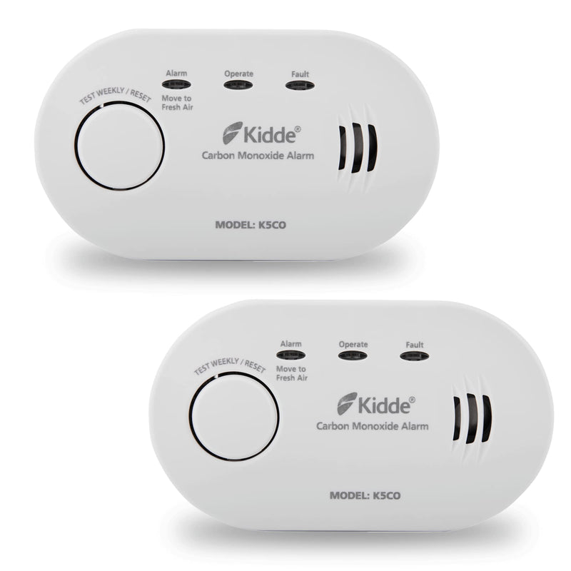 Kidde 5CO Carbon Monoxide Alarm and Detector with AA Batteries - 10 Year Sensor Life CO Alarm for Home
