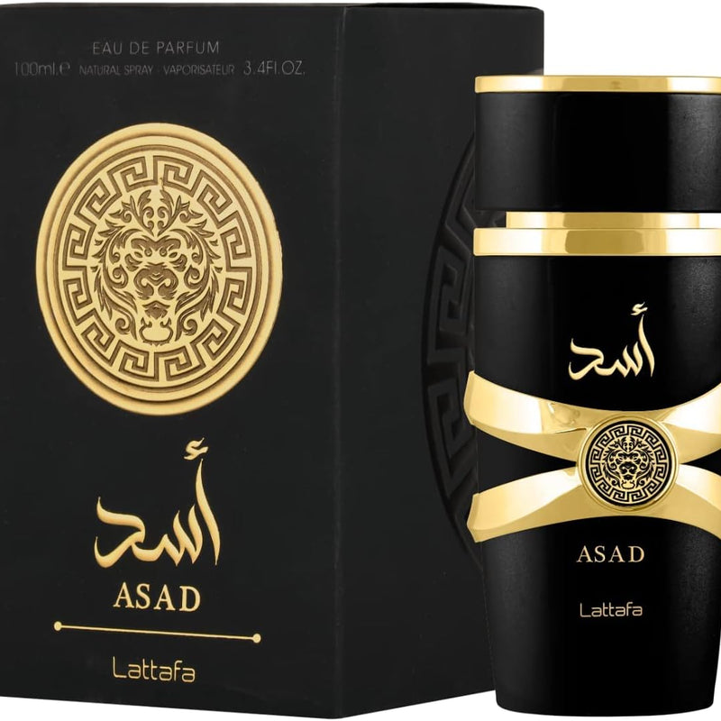 Lattafa Asad Premium Perfume Refreshing Oud and Musk Fragrances Eau De Parfum 100 ml Perfume for Unisex (Pack of 1), 100 ml (Pack of 1)