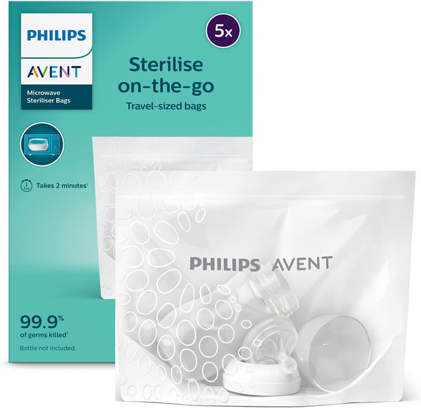 Philips AVENT Microwave Steam Steriliser Bags, Pack of 5,packaging may vary