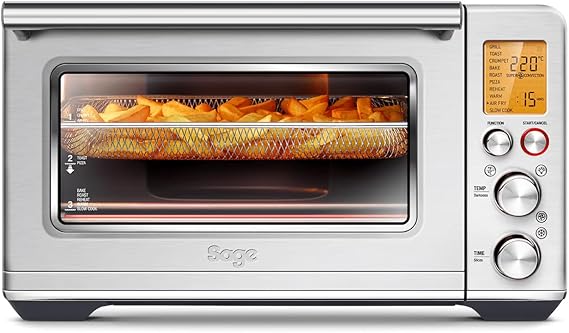 Sage - The Smart Oven Air Fryer - Microwave and Grill - 10 Programmes, 22 L Capacity, 230 °C, 2400 Watt - Toast, Bake, Roast, Reheat - Pizza, Air Fryer and Slow Cooker - Brushed Stainless Steel