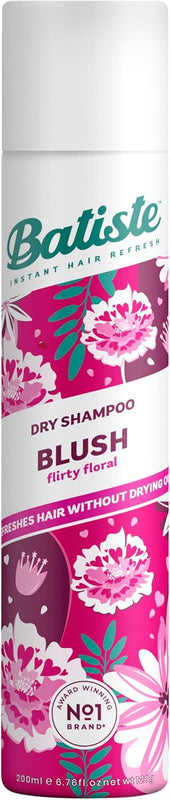 Batiste Dry Shampoo in Blush 200ml, Floral & Flirty Fragrance, No Rinse Spray to Refresh Hair in Between Washes (Packing May Vary)