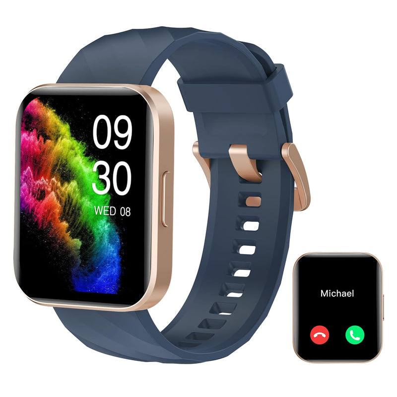 RUIMEN Smart Watch for Women Men Smart Watches with Call Function Fitness Tracker Watch with Heart Rate Monitor Pedometer Oximeter Sleep Tracker Waterproof Smartwatch Answer/Make Calls for Android iOS
