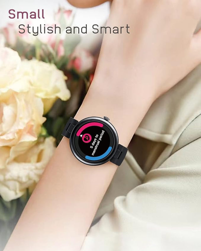 SHANG WING Lynn Smartwatches for Women,1.1inch Display Screen Fitness Watch for Women,Small Stylish Smart Watch with Pedometer Sleep Monitor SpO2-Monitor Heart Rate Fitness Watch for Android iOS
