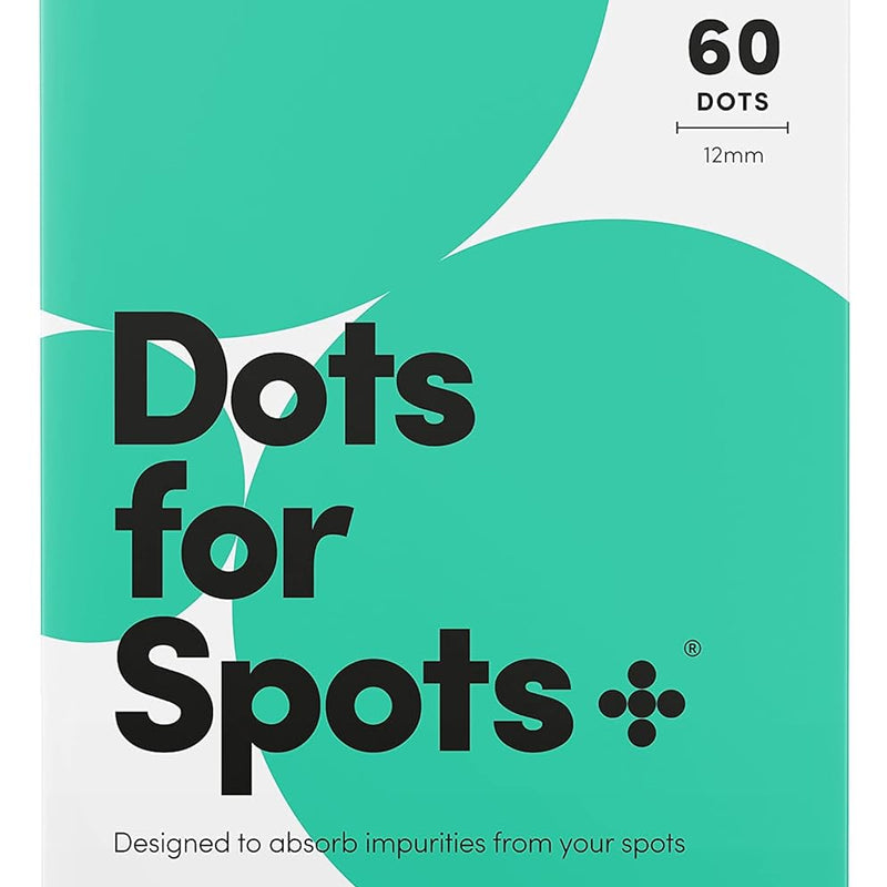 Dots for Spots Acne Patches - Pack of 60 Translucent Hydrocolloid Pimple Patch Spot Treatment Stickers for Face and Body - Fast-Acting, Vegan & Cruelty Free Skin Care