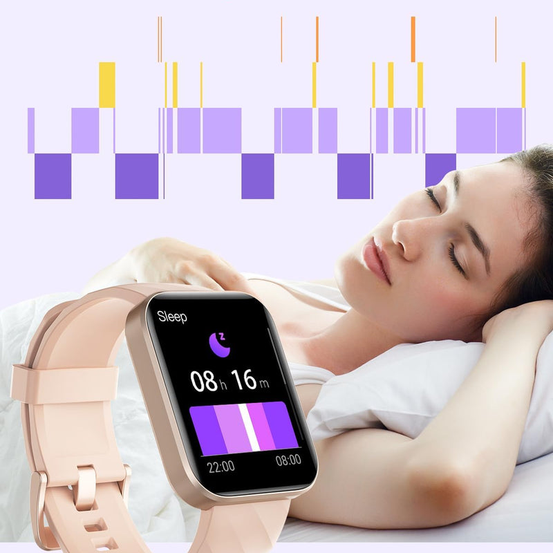 RUIMEN Smart Watch for Women Men Smart Watches with Call Function Fitness Tracker Watch with Heart Rate Monitor Pedometer Oximeter Sleep Tracker Waterproof Smartwatch Answer/Make Calls for Android iOS