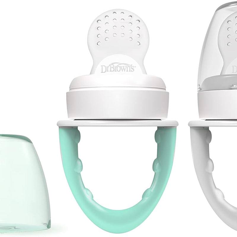 Dr. Brown's Fresh First Silicone Feeder, Mint & Grey, 2 Count