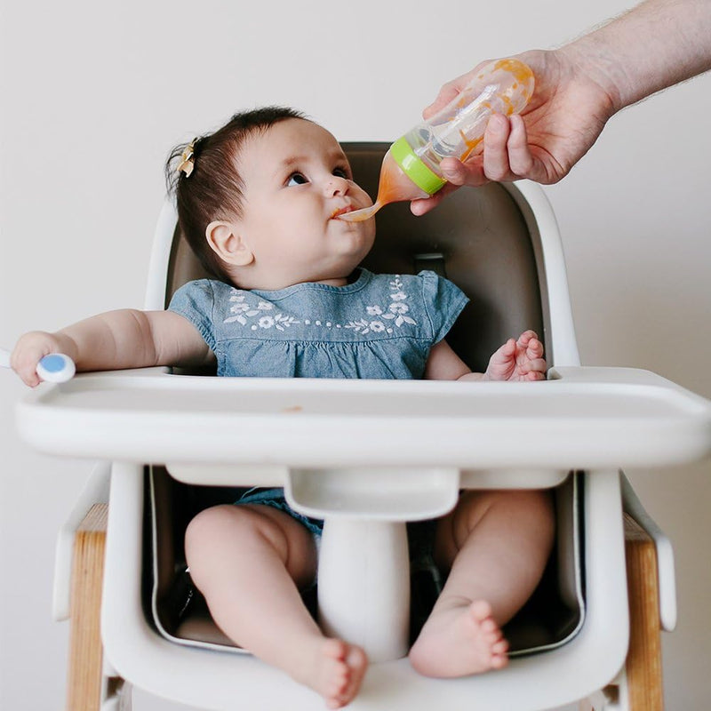 Nuby Muncheez Baby Food Squeeze Feeder with Spoon, Transparent