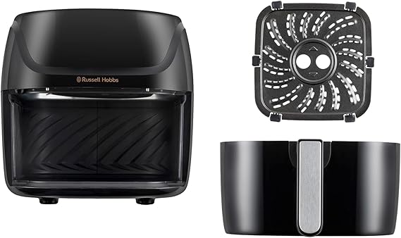 Russell Hobbs 4L Rapid Digital Air Fryer [7 Cooking Functions |10 Programs] Energy Saving, Max temp 220°C, Easy clean, Touch screen, Use without oil, Grill, Bake, Roast, Reheat, Frozen etc. 27160