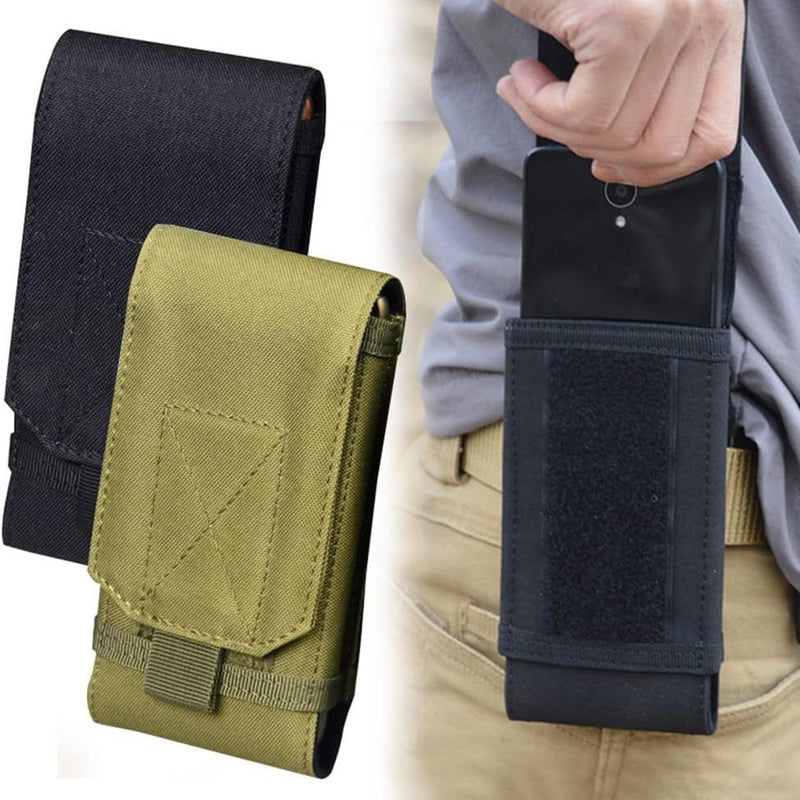 Universal Tactical Molle Holster Army Mobile Phone Belt Pouch edc Security Pack Carry Accessory Kit Waist Bag Case Compatible iPhone 13 PRO X XS Max XR 7 8 6/6s Plus Samsung Galaxy S10 S9 S8 Plus