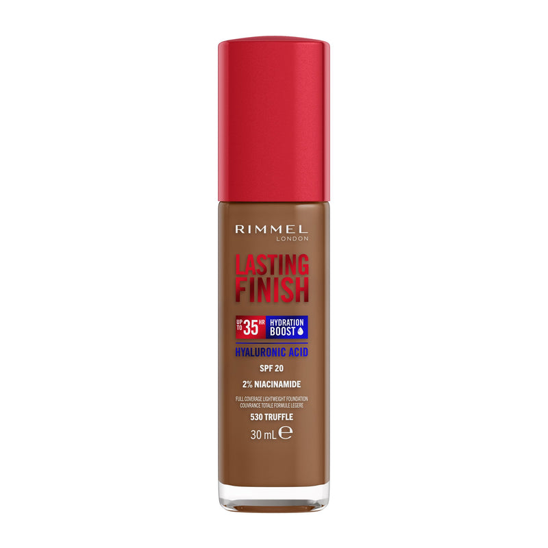 Rimmel Lasting Finish 35Hr Foundation 200 Soft Beige, Full Coverage, Hydrating, SPF20, Hyaluronic Acid, Vitamin E, 2% Niacinamide, All Day Wear, Vegan, Cruelty Free