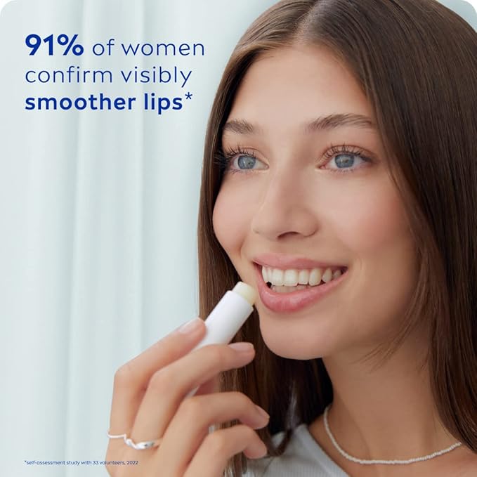 NIVEA Hyaluron Moisture Plus Lip Balm (5.2g), Ultra-Light Lip Balm Stick with Hyaluronic Acid, Provides 24H Moisture and Visibly Smoother Lips