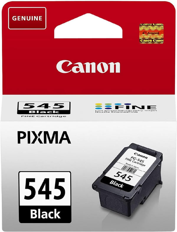Canon Ink - PG-545 Genuine Black Printer Ink Cartridge - Prints Up to 180 A4 Pages (1 x Cartridge)