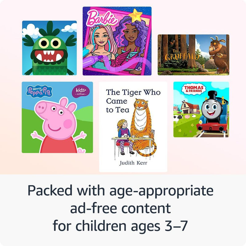 Amazon Fire HD 8 Kids tablet (newest gen), ages 3–7 | 3 GB memory, includes ads-free books, games and videos that children love, 8