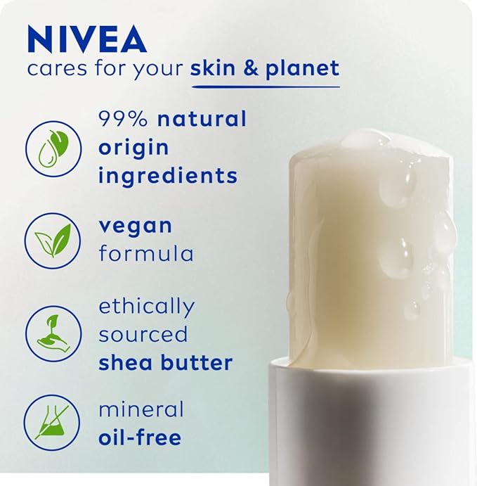 NIVEA Hyaluron Moisture Plus Lip Balm (5.2g), Ultra-Light Lip Balm Stick with Hyaluronic Acid, Provides 24H Moisture and Visibly Smoother Lips