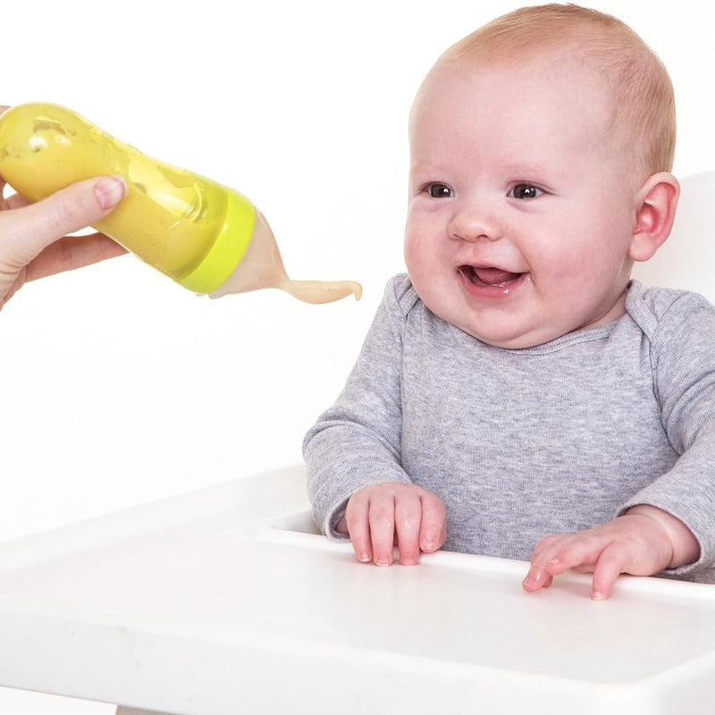 Nuby Muncheez Baby Food Squeeze Feeder with Spoon, Transparent