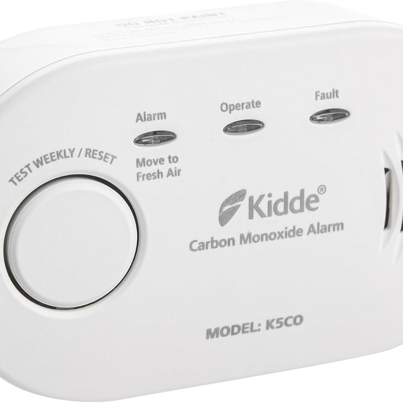 Kidde 5CO Carbon Monoxide Alarm and Detector with AA Batteries - 10 Year Sensor Life CO Alarm for Home