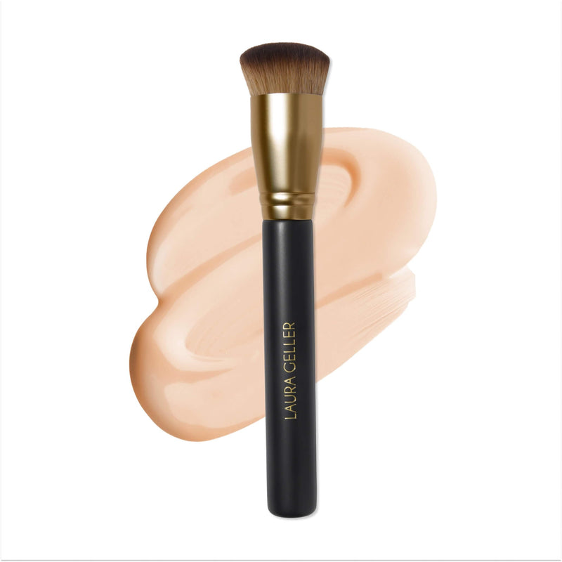 LAURA GELLER NEW YORK Retractable Airbrush Kabuki Brush for All Face Makeup & Foundation for Liquid, Cream and Powder Face Makeup With Aluminum Handle