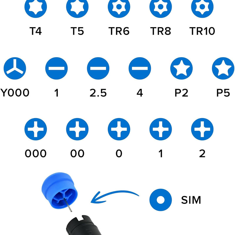 iFixit Essential Electronics Toolkit, Basic Tool-Set with 16 Precision bits (4 mm), Magnetic Screwdriver & Opening Tools for Electronic Devices