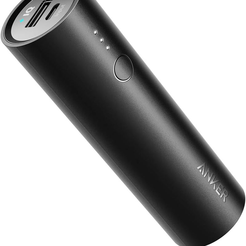 Anker Power Bank, PowerCore 5000 mAh Portable Charger, External Battery Power Bank, Compact Mobile Phone Charger with Power IQ, Compatible with iPhone 16/15/14/13 Series, iPad, Galaxy and More