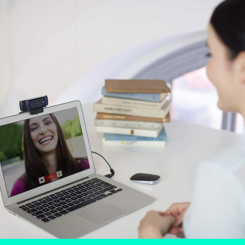 Logitech C920 HD Pro Webcam, Streaming, Full HD 1080p/30fps Video Calling, Clear Stereo Audio, HD Light Correction, Works with Skype, Zoom, FaceTime, Hangouts, PC/Mac/Laptop/Macbook/Tablet - Black