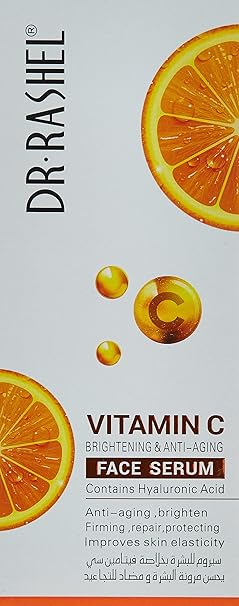 dr rashel Vitamin C Face Serum - Hyaluronic Acid, Brightening, Anti Wrinkle and Anti Aging, Dark Circle, Fine Lines and Sun damage – Restore&Boost Face serum- 1.69 oz
