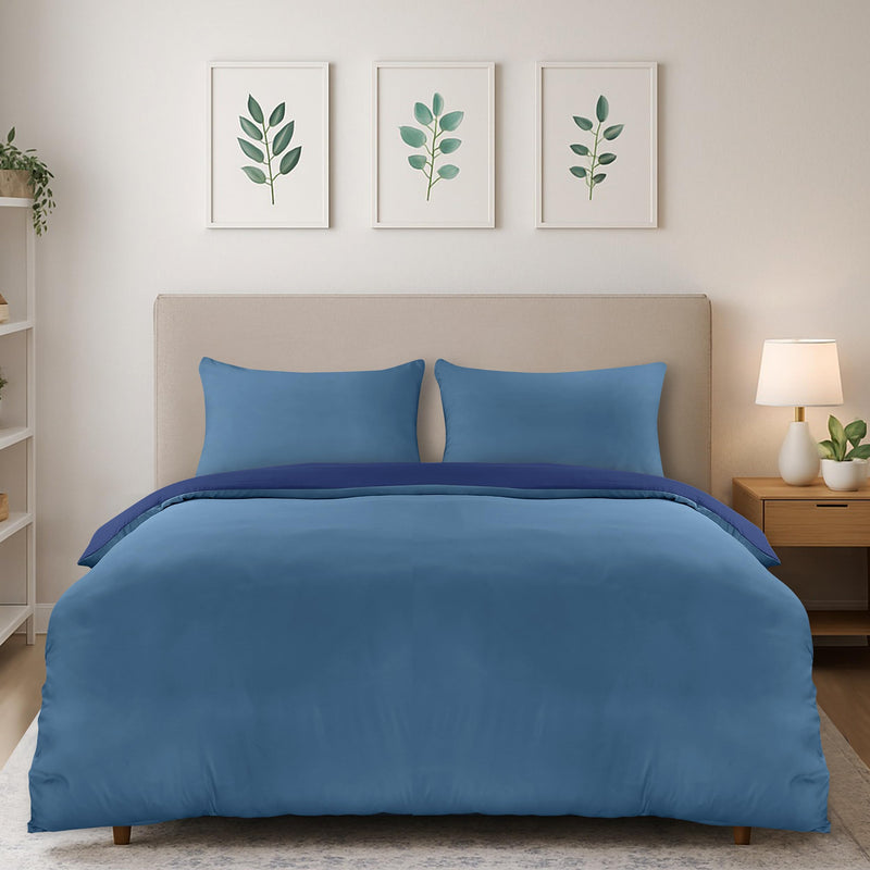 Utopia Bedding Duvet Cover Double - Soft Microfibre Polyester - Bedding Quilt Cover Set, with Pillow cases (Grey)