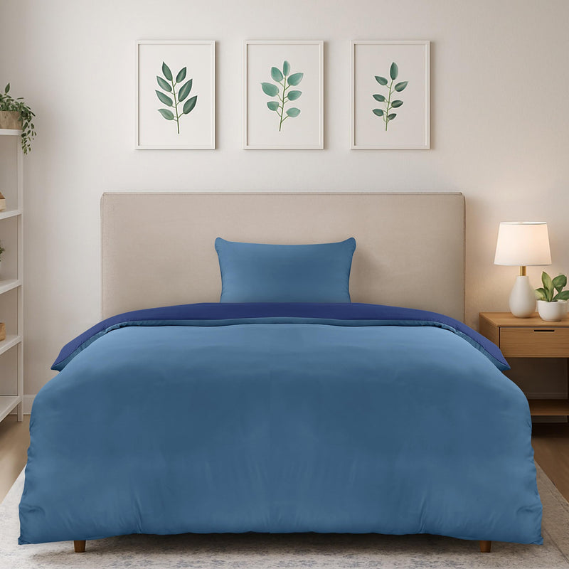 Utopia Bedding Duvet Cover Double - Soft Microfibre Polyester - Bedding Quilt Cover Set, with Pillow cases (Grey)