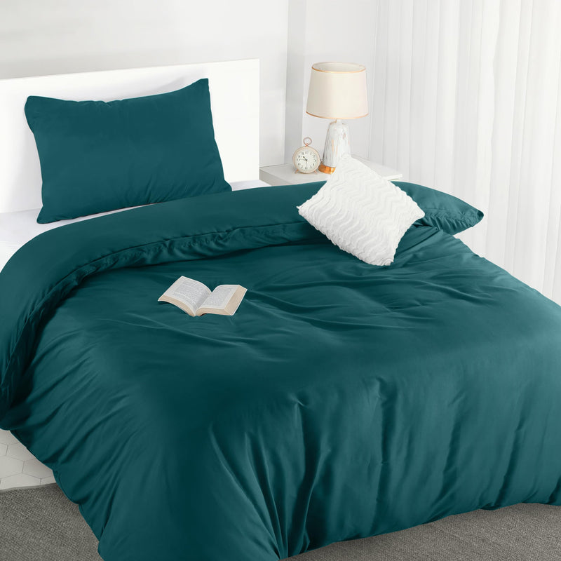 Utopia Bedding Duvet Cover Double - Soft Microfibre Polyester - Bedding Quilt Cover Set, with Pillow cases (Grey)