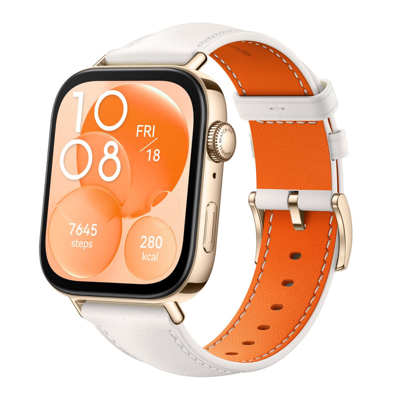 HUAWEI WATCH FIT 3 Smartwatch for men women, iOS & Android, Up to 10 Days Battery Life, Bluetooth Calls, GPS Smartwatch, Aluminum Case, AMOLED Display, Health&Fitness Tracker, White strap