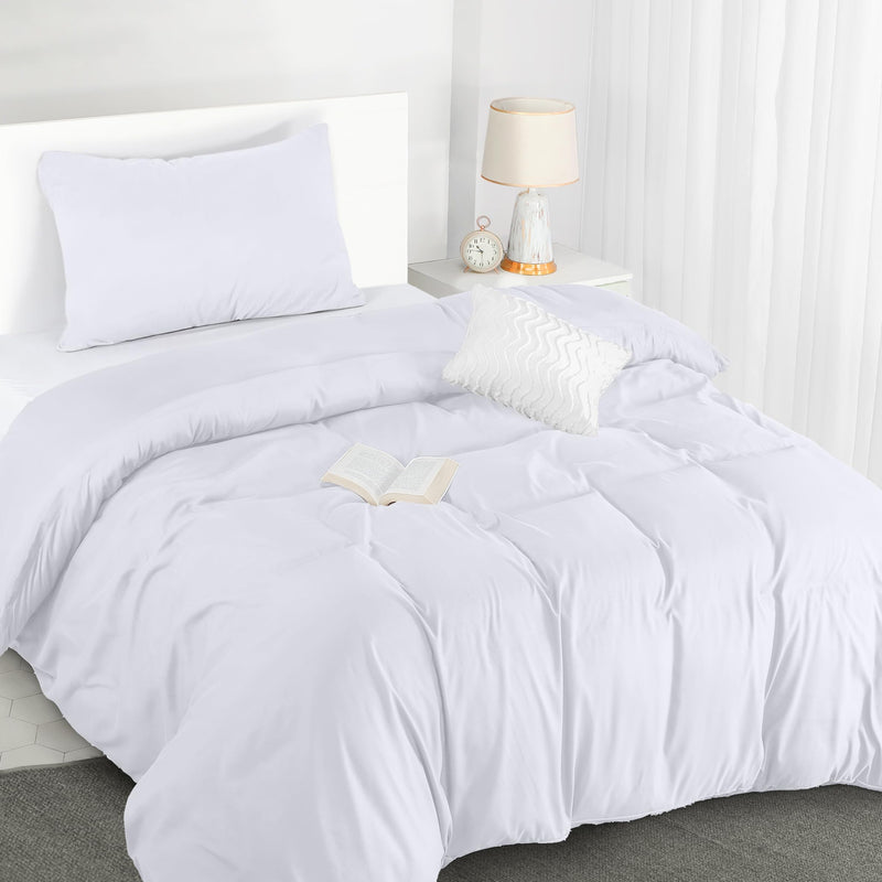 Utopia Bedding Duvet Cover Double - Soft Microfibre Polyester - Bedding Quilt Cover Set, with Pillow cases (Grey)
