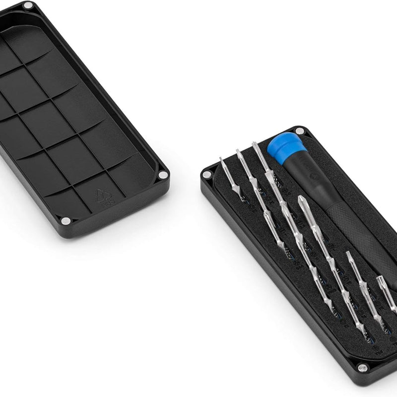 iFixit Minnow Precision Bit Set, Pocket-Sized Portable bit Set with 16 mini-bits (4 mm) & Precision Screwdriver for Repairing Electronics Like iPhone