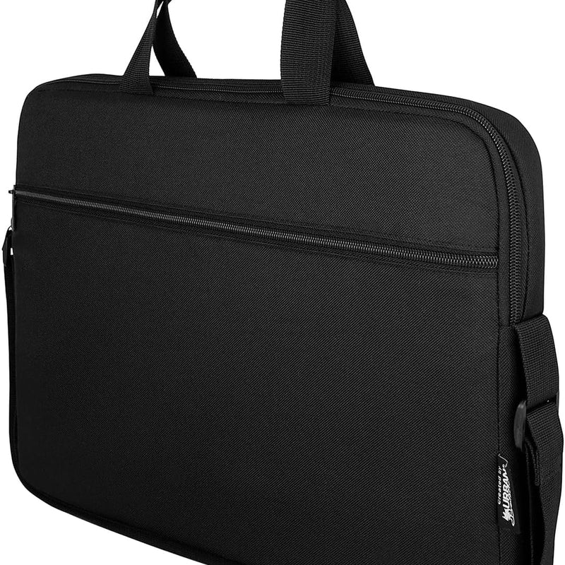 Urban Factory Nylee Laptop Bag, up to 14.1 Inch Multifunctional Business Computer Laptop Case, Unisex Spacious Laptop Slipcase Shoulder Bag for Women and Men, Universal Briefcase Bag, Black