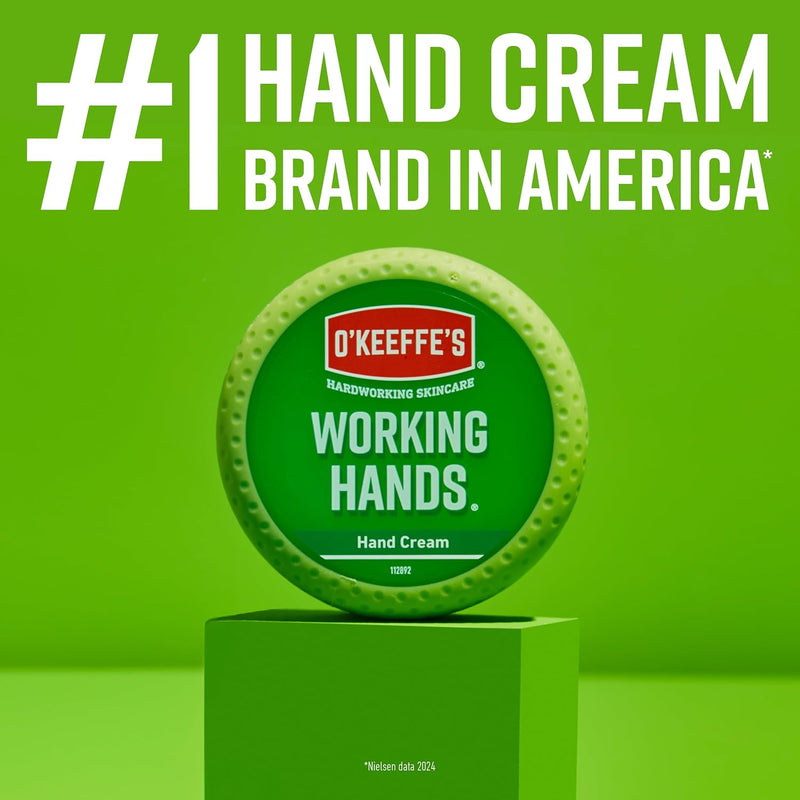 O’Keeffe’s Working Hands, 96g Jar - Hand Cream for Extremely Dry, Cracked Hands | Instantly Boosts Moisture Levels, Creates a Protective Layer & Prevents Moisture Loss