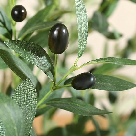 CROSOFMI Artificial Olive Tree 150cm Big tall Fake Plants, Artificial Olive Silk Plants Indoors in Pots, Faux Tropical large artificial plant suitable for Home Office Living Room outdoors Decor