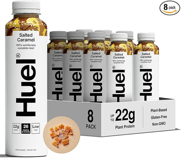 Huel Ready-to-drink Meal, Salted Caramel Protein Drink, 8 x 500ml Bottles, Protein Shakes, Pre-Portioned Meal, 20g of Protein per Bottle, Rich in Essential Vitamins, Minerals, Meal Replacement Shake