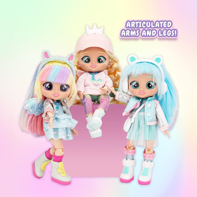 BFF By Cry Babies Kristal | Collectible Fashion Doll with Long Hair, fabric Clothes and 9 Accessories - Gift Toy for Girls and Boys +5 Years